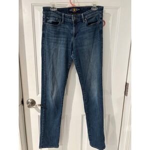 Lucky‎ Brand Straight Leg Jeans Dark Wash Denim Everyday Casual Size 6/28